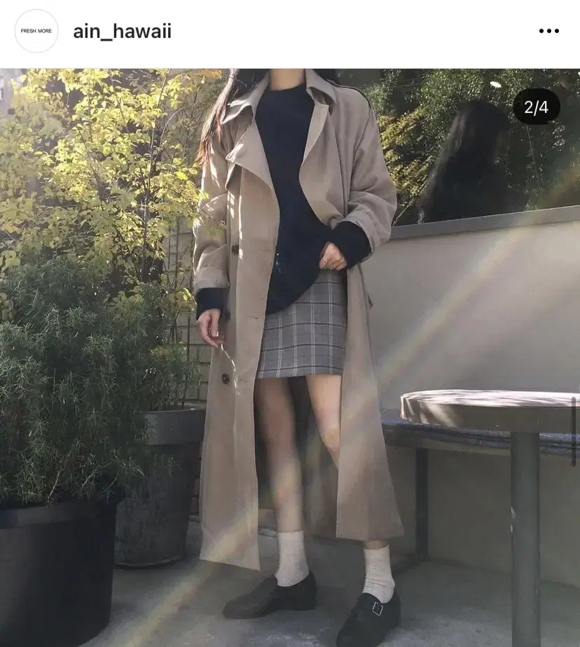 (새상품)에이인 fresh a simple check mini skirt